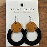 Brown/Black Round Earrings Jewelry - Earrings St. Peter Hardware