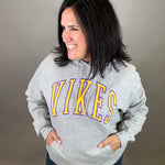 Heather Grey Vikes Hoodie Tops- Sweatshirt 218 WHOLESALE