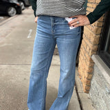 Flare Medium Wash Stretchy Jeans RISEN