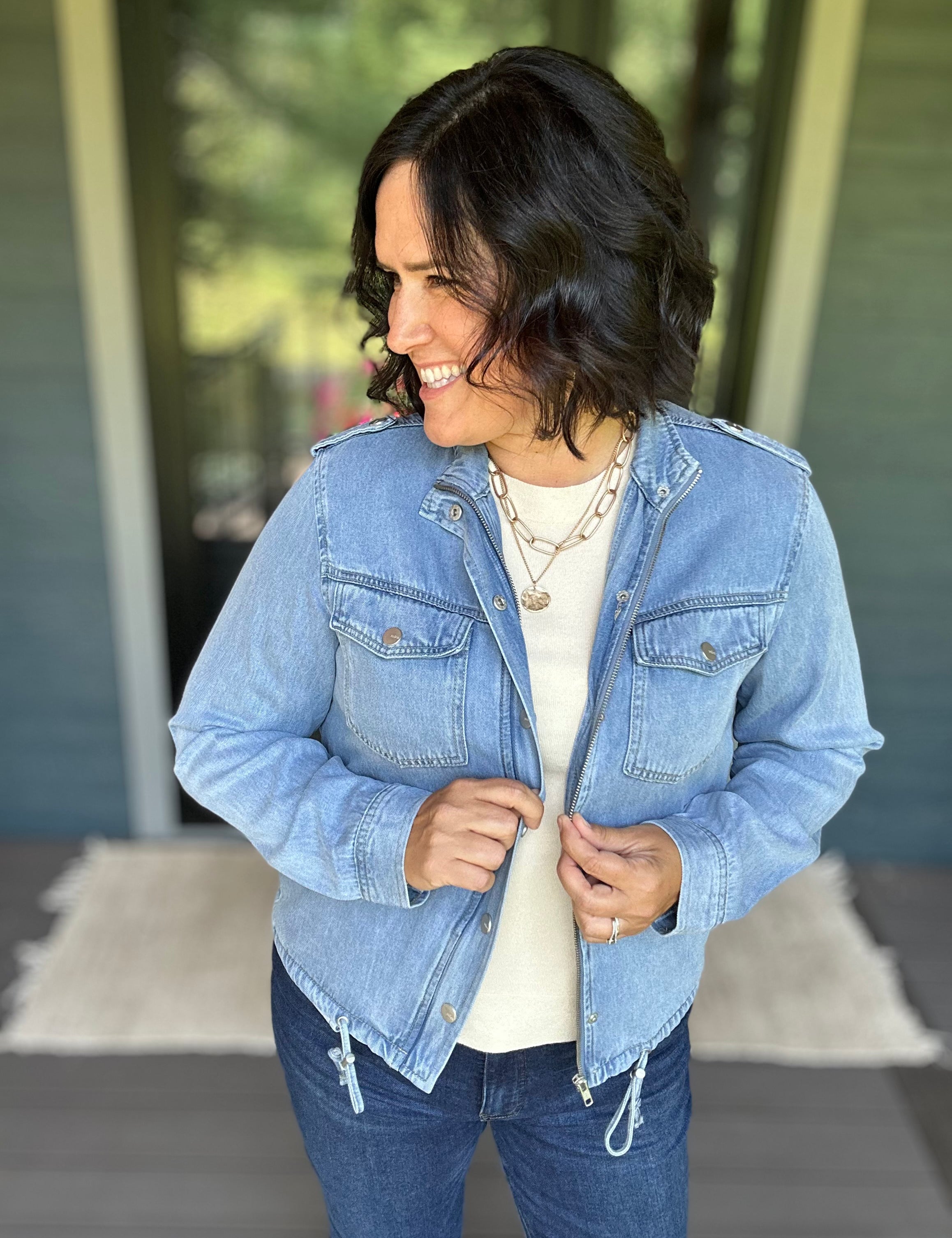 Poloo Blue Flap Jacket Outerwear- Jackets MICA DENIM