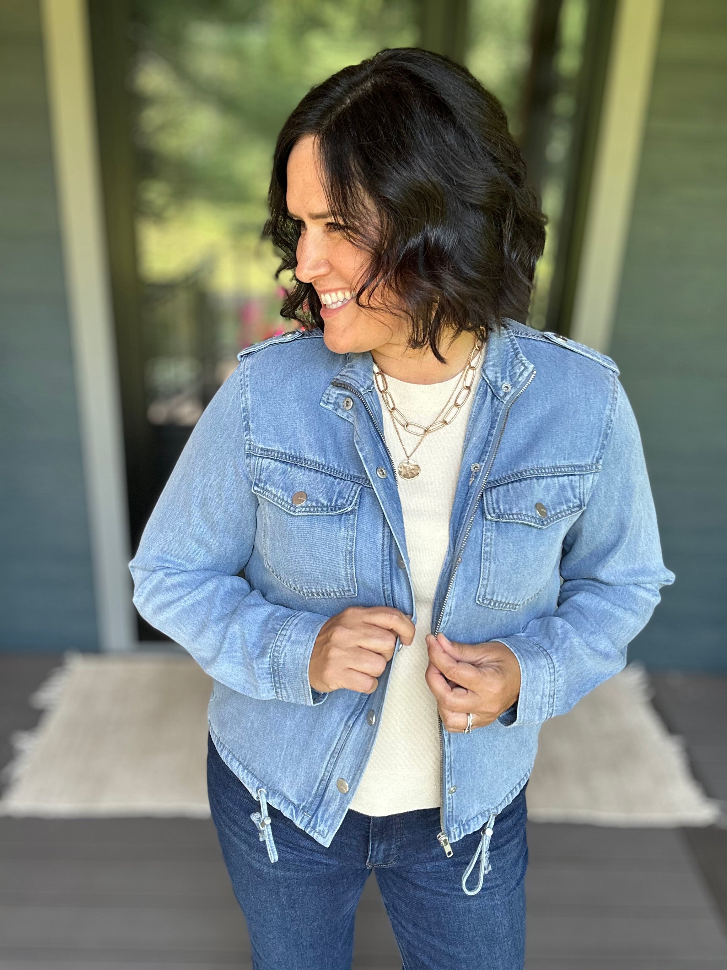 Poloo Blue Flap Jacket Outerwear- Jackets MICA DENIM