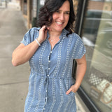 Daisy Stripe Natalia Dress