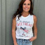 All American Sweetheart Graphic Tank Tops- Tanks HRT and LUV