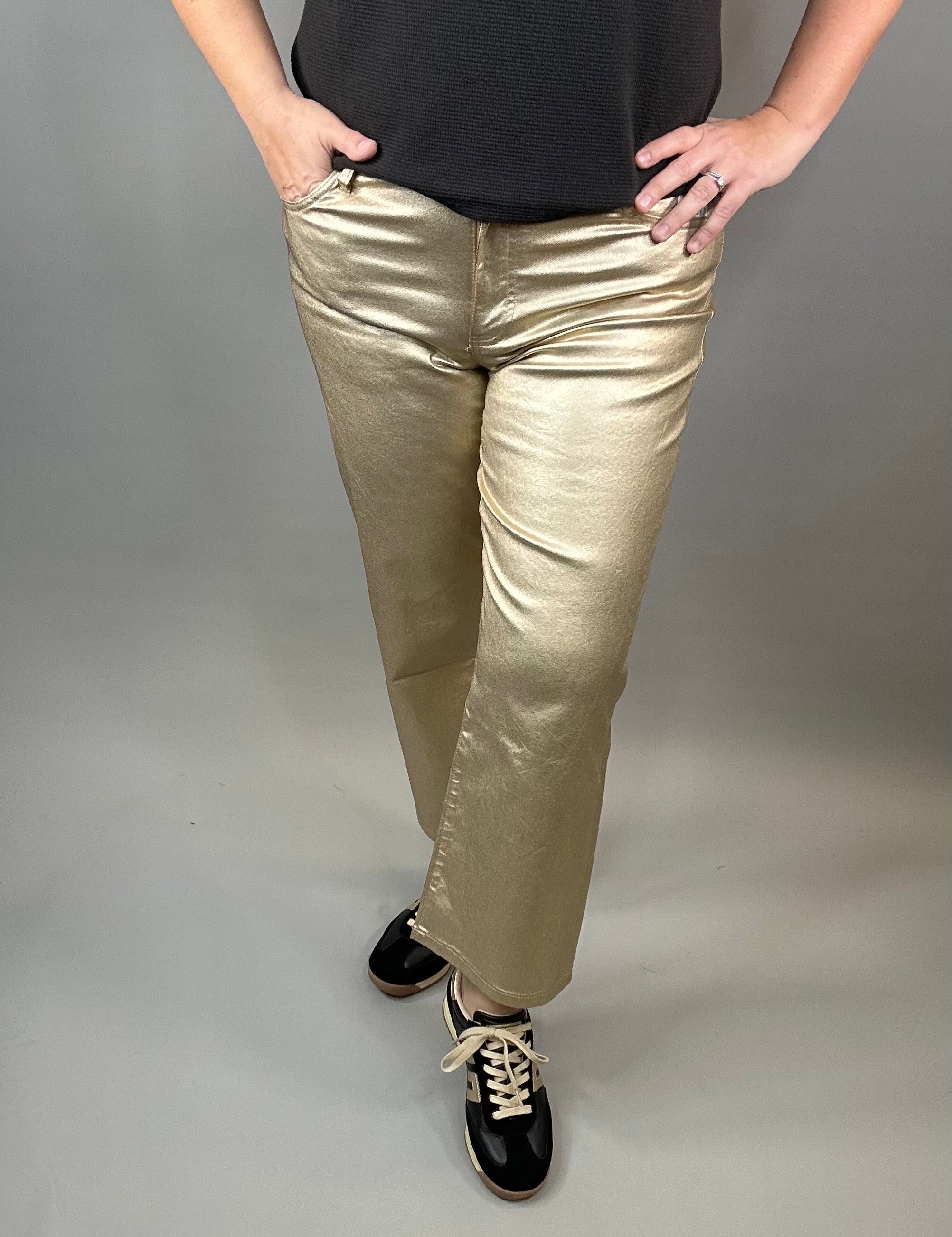 Gold Coated Charlotte Bottoms - Pants KUT FROM THE KLOTH