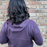 Deep Plum Comfort Zone Full Zip Hoodie