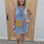 Ruffled Denim Dress Dresses EE:SOME