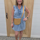 Ruffled Denim Dress Dresses EE:SOME