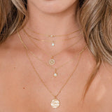 18K Gold Sun Opal Pendant Necklace Brenda Grands Jewelry