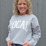 Grey LOCAL Graphic Sweatshirt Top- Sweatshirt WISHLIST