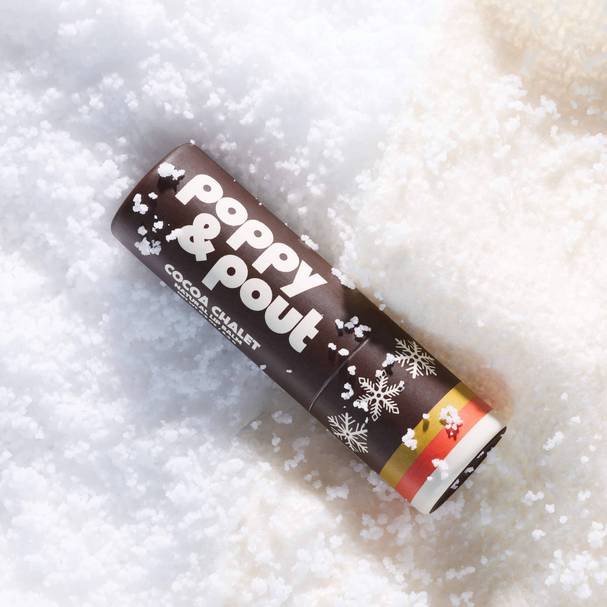 Lip Balm, Retro Ski, Cocoa Chalet, Limited Edition Poppy & Pout