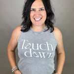 Grey Mineral Washed Touchdown Tank Top Tops- Tanks HRT and LUV