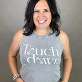 Grey Mineral Washed Touchdown Tank Top Tops- Tanks HRT and LUV