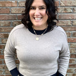 Dylan Colorblock Trim Sweater Top - Sweater SIX/FIFTY