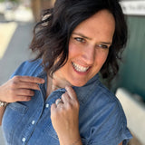 Evelyn Tencel Top in Marina Wash Tops - Button Ups THREAD & SUPPLY
