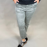 Ash Grey Cropped Jogger Bottom- Pants MICA DENIM
