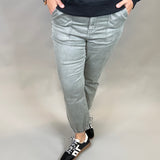 Ash Grey Cropped Jogger Bottom- Pants MICA DENIM