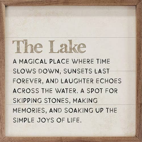 Lake Definition Home- Decor Kendrick Home