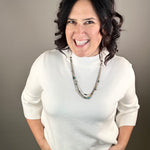 Cream Mock Neck Sweater Top - Sweater FATE by LFD