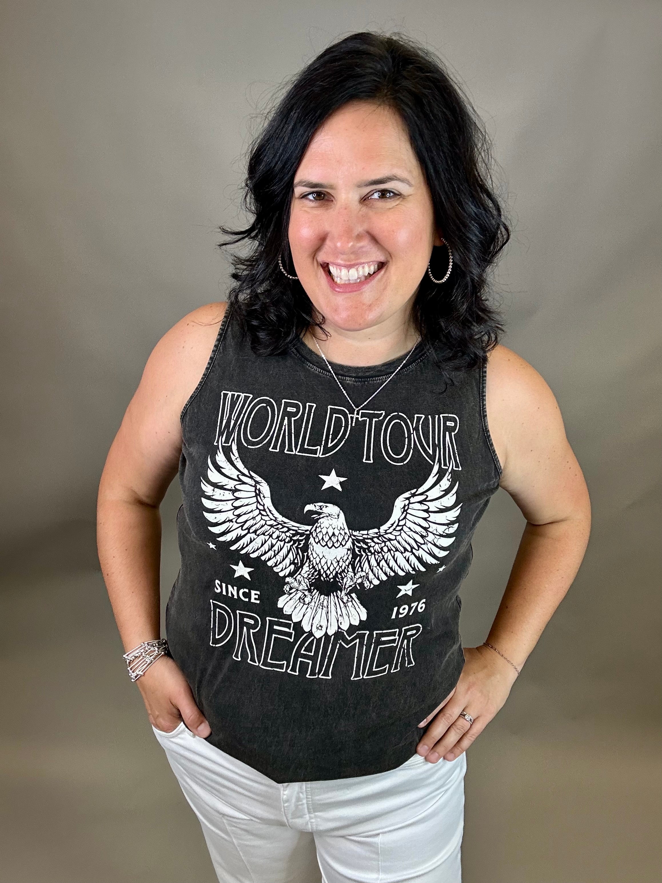 World Tour Dreamer Tank Tops- Tanks HRT and LUV