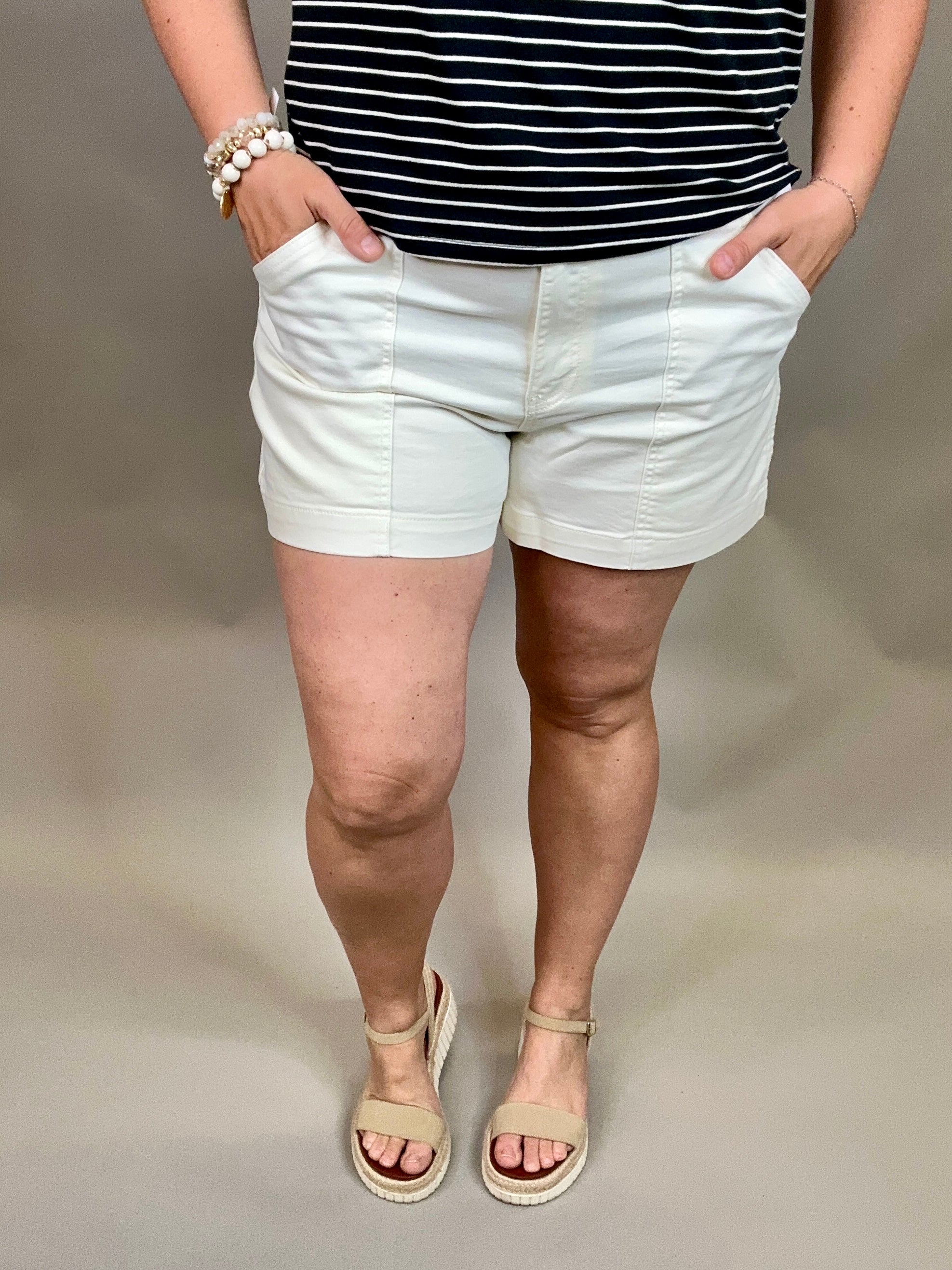 Ecru Jane Short Bottoms - Shorts KUT FROM THE KLOTH