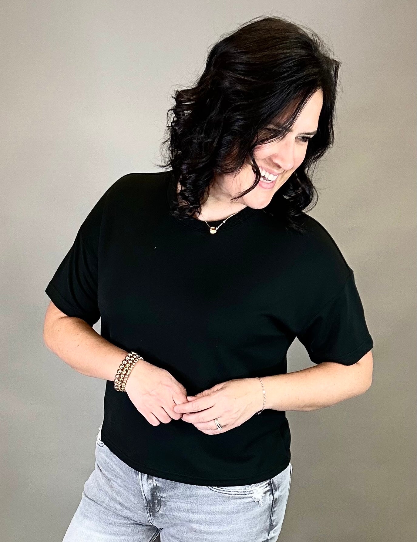 Black Corrie Tee Top - Tee THREAD & SUPPLY