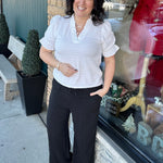 Black Solana Pants Bottom- Pants THREAD & SUPPLY