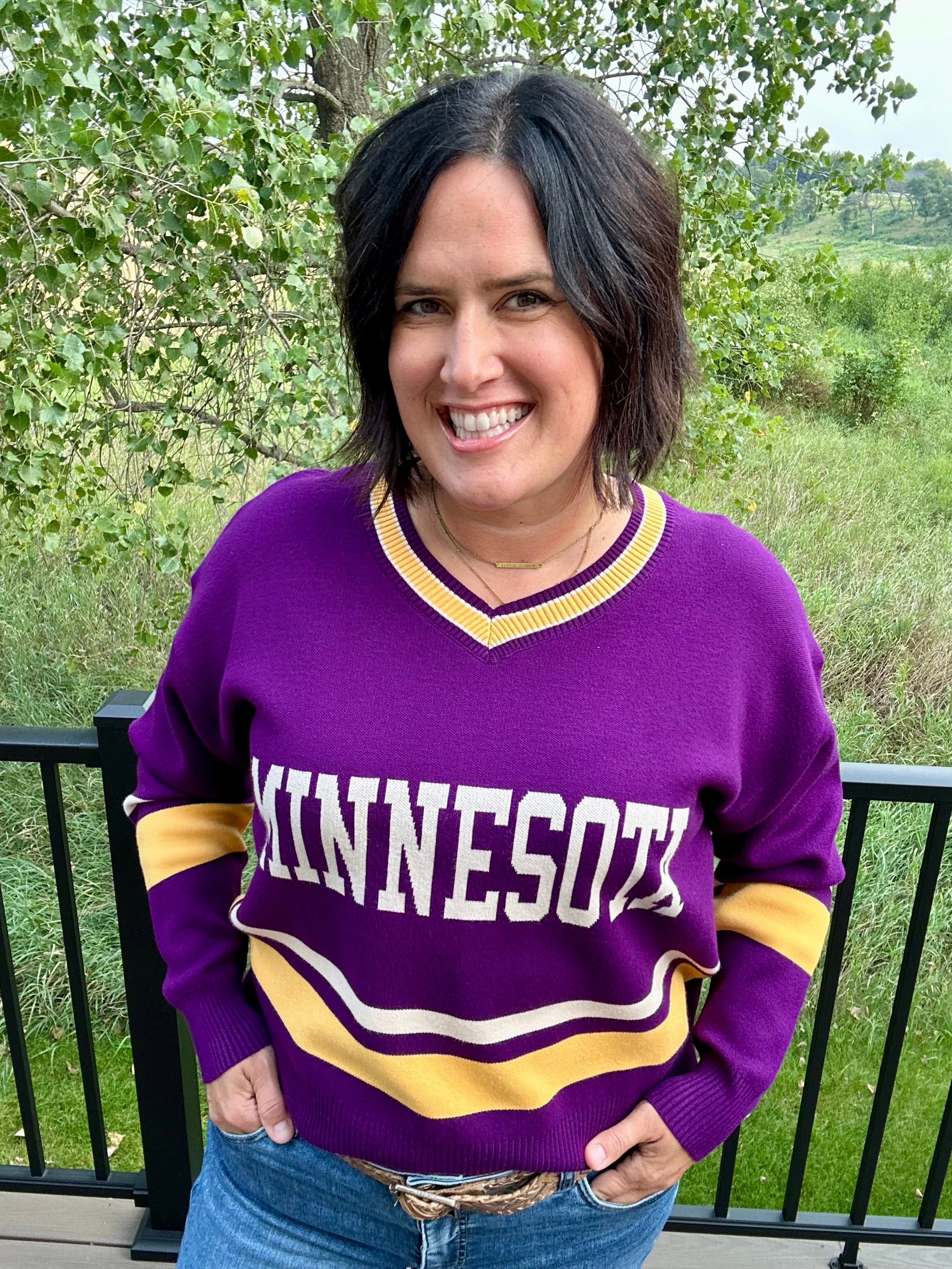 Purple Minnesota University Sweater Top - Sweater Love Letters
