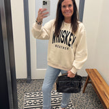 Tan Whiskey Weather Sweatshirt Top- Sweatshirt PANACHE