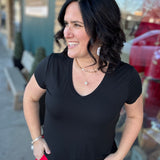 Black Ananya Tee Top - Tee THREAD & SUPPLY