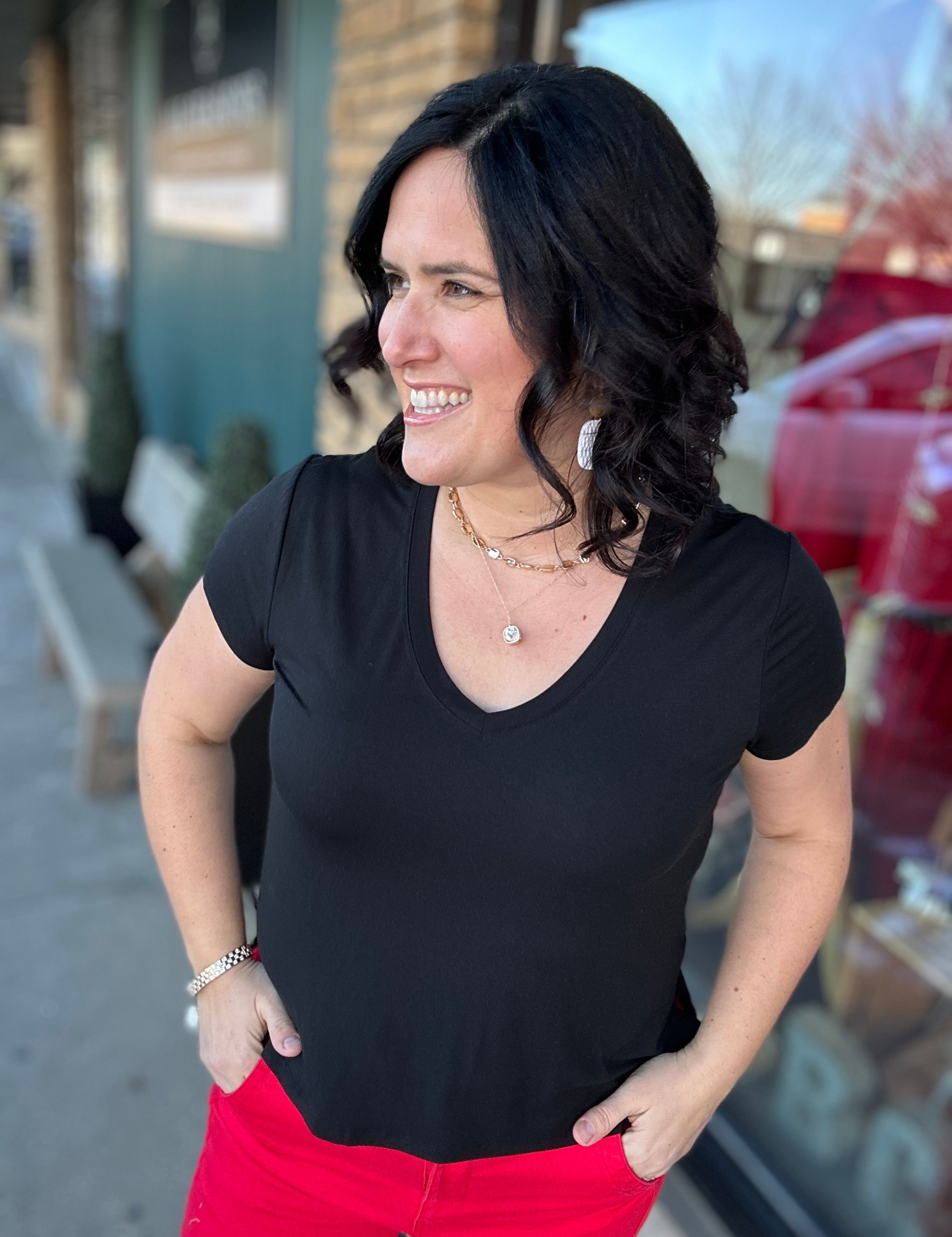 Black Ananya Tee Top - Tee THREAD & SUPPLY