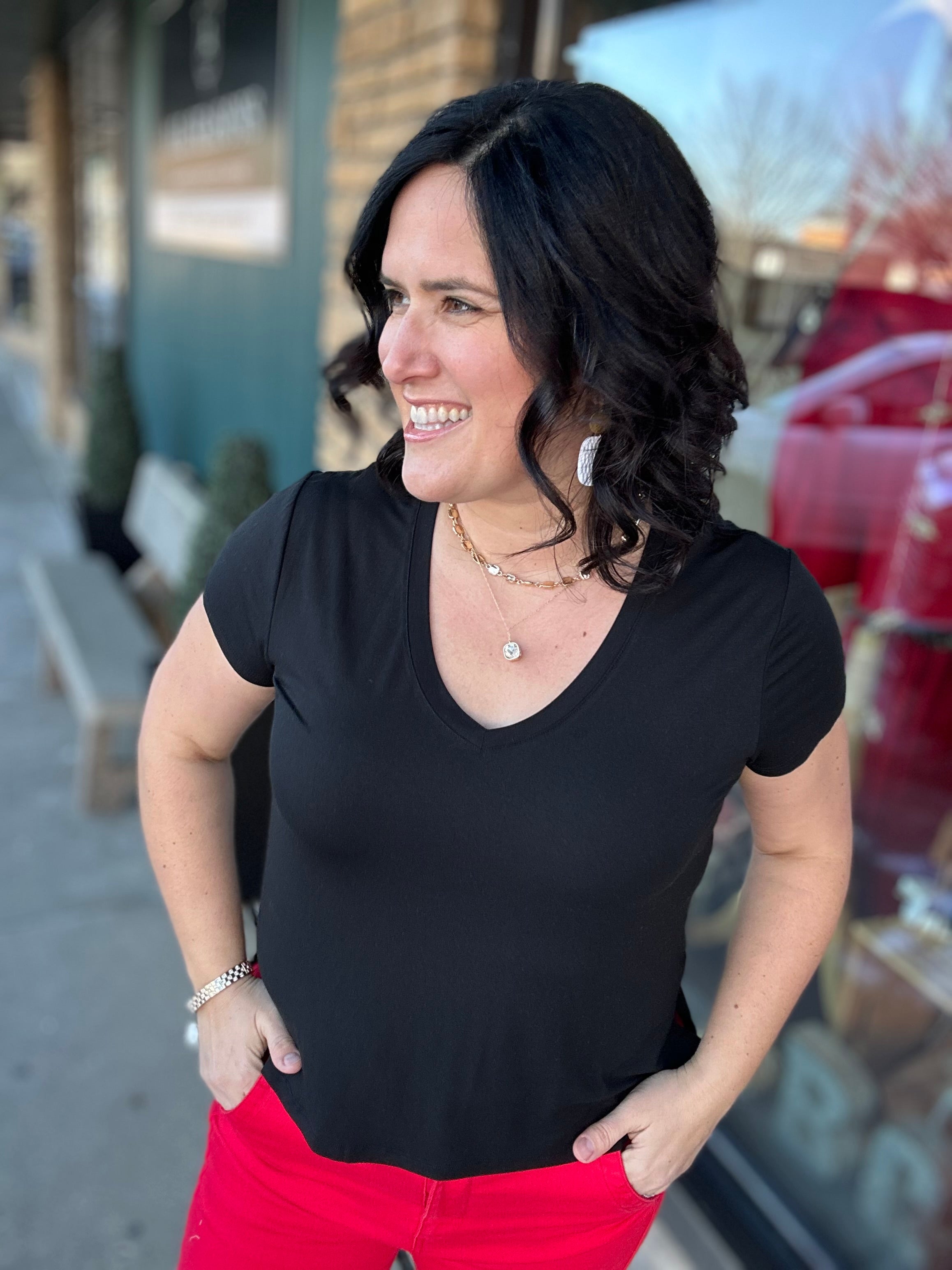 Black Ananya Tee Top - Tee THREAD & SUPPLY