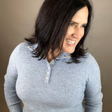 Blue Castleberry Mock Neck Sweater Top - Sweater FLAG AND ANTHEM