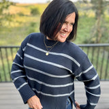Casey Navy Stripe Sweater