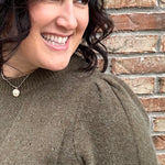 Olive Aura Short Sleeve Sweater Top - Sweater JODIFL