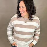 Taupe/Grey Color Block Sweater