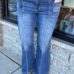 Blue Stone Vintage Wash Flare Jean Bottoms - Pants MICA DENIM
