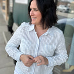Ivory Blue Clover Shirt Tops - Button Ups THREAD & SUPPLY
