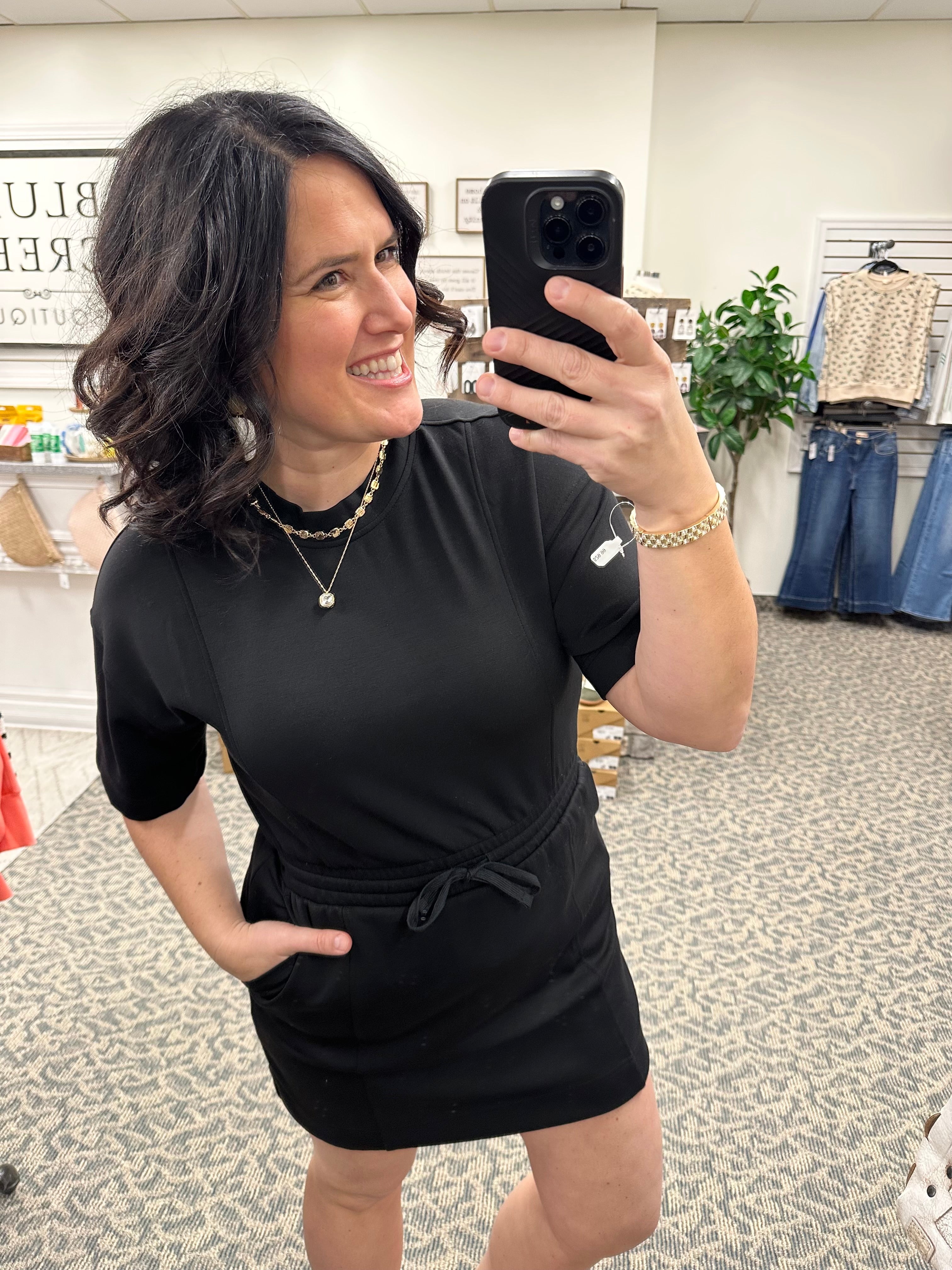 Black Modal Mini Dress Dresses RAE MODE