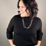 Black Mock Neck Sweater Top - Sweater FATE by LFD