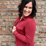 Crimson Heather Cassian Shirt