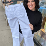 Optic White Avery Straight Jean Bottoms - Pants KUT FROM THE KLOTH