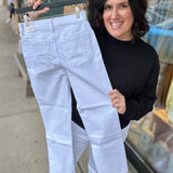 Optic White Avery Straight Jean Bottoms - Pants KUT FROM THE KLOTH