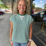 Hunter/White Crew Neck Top Top - Tee WISHLIST