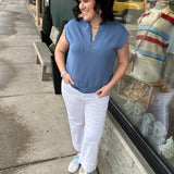 Paradise Blue Modal Sleeveless Top