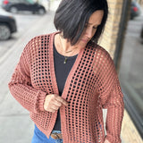 Clay Crochet Open Cardigan
