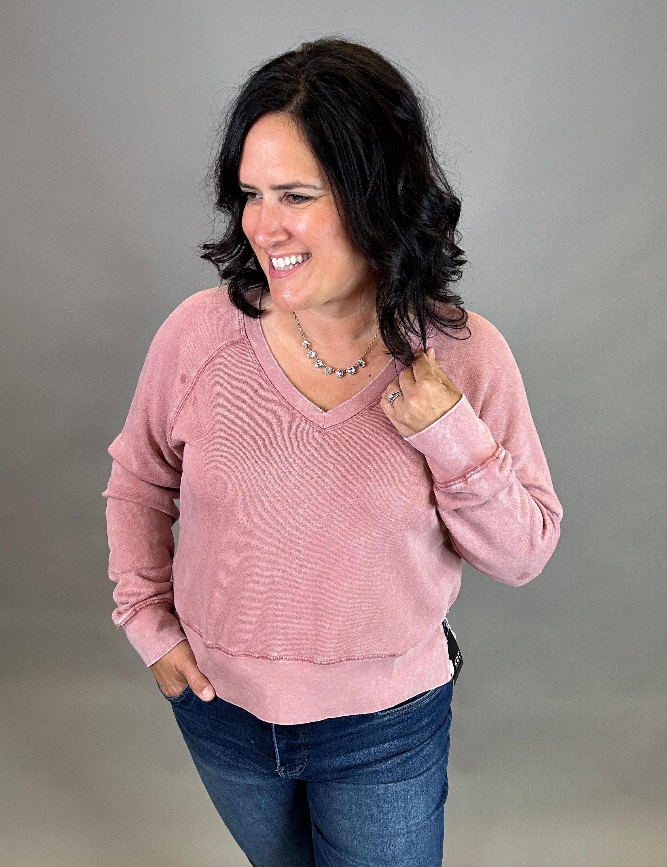Ash Rose Zane Sweatshirt Top - Sweatshirt THREAD & SUPPLY