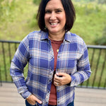 Daphne Indigo Multi Plaid Shirt Tops - Button Ups THREAD & SUPPLY