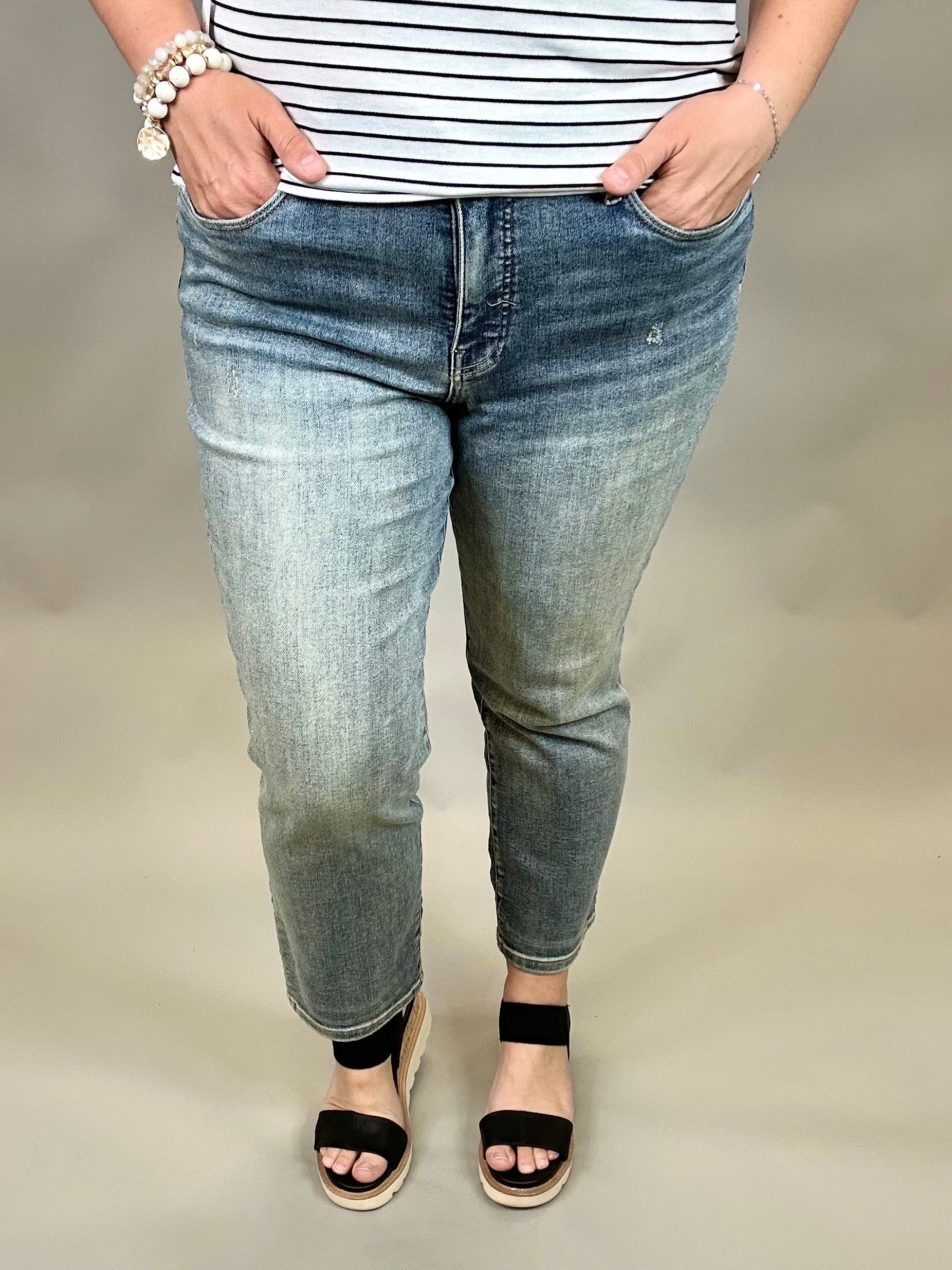 Reese Ankle Straight Accomplish Wash Bottom- Pants KUT FROM THE KLOTH
