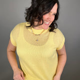 Yellow Knit Sweater Top