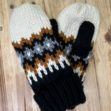 Cream, Rust, Black & Grey Mittens Accessories- Mittens PANACHE